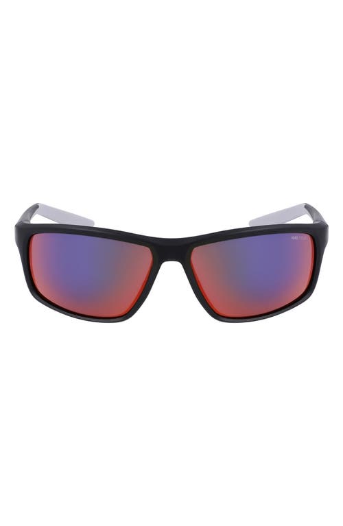 Adrenaline 64mm Rectangular Sunglasses in Matte Black/Field Tint