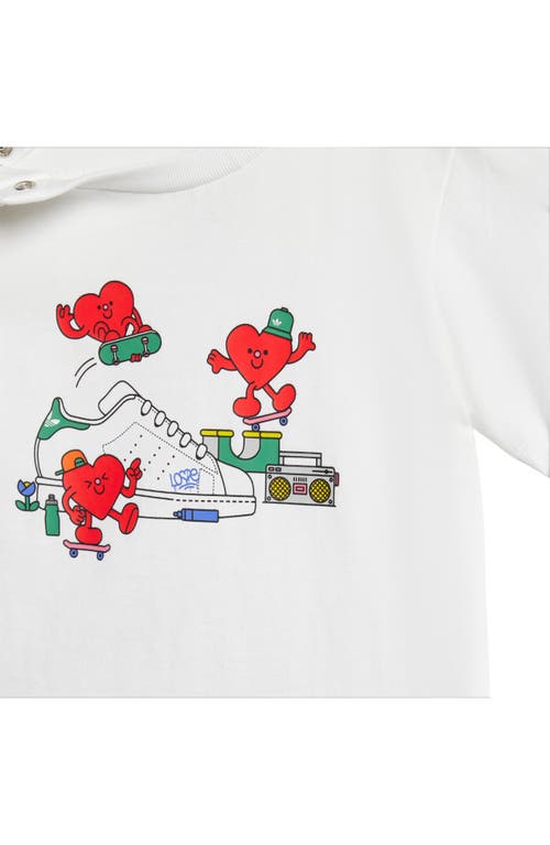 Shop Adidas Originals Adidas Hearts Graphic T-shirt In White