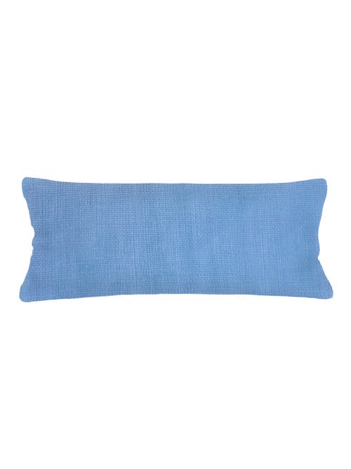 Shop Anaya So Soft Linen Pillow With Down Alternative Insert In Ocean Blue