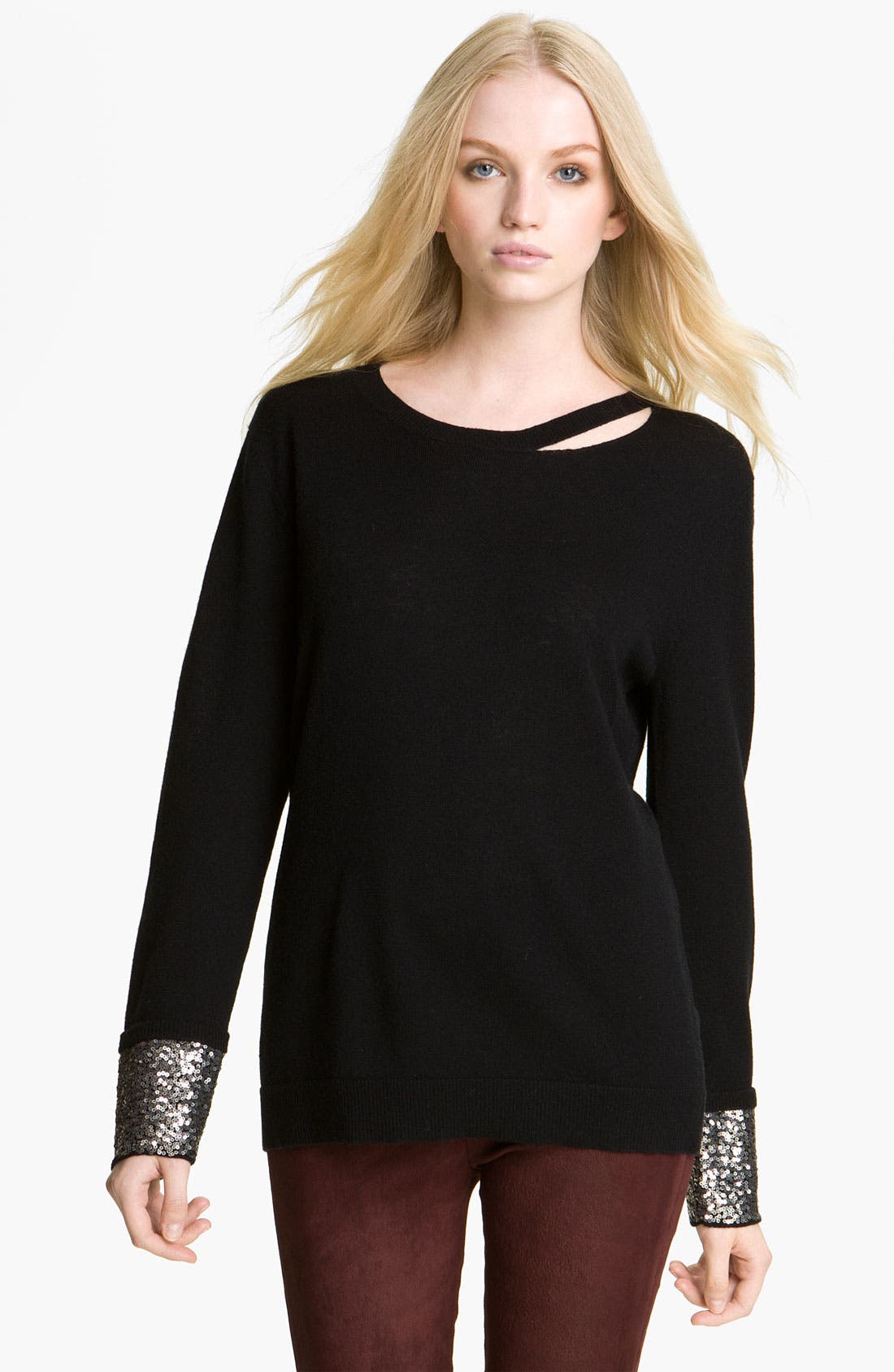 sequin cuff jumper