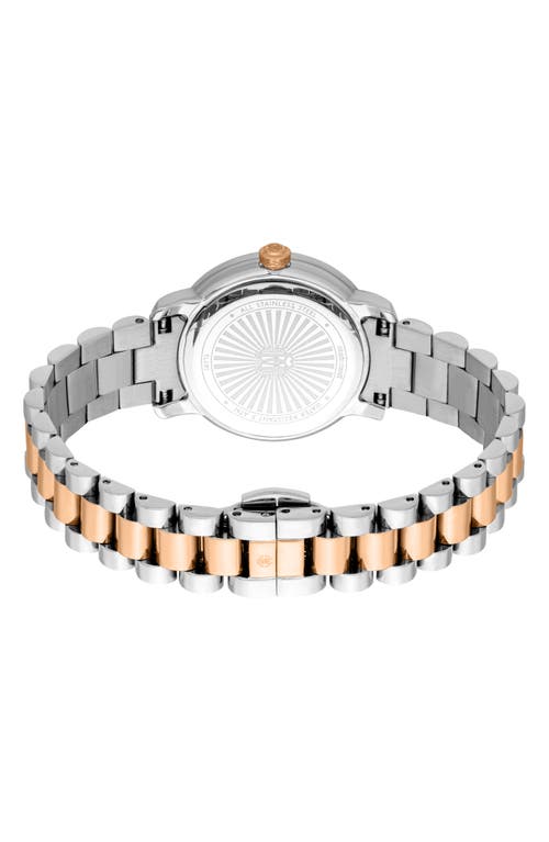 Roberto Cavalli Two-tone Crystal Bracelet Watch, 30mm In Two Tone Silver And Rose Gold