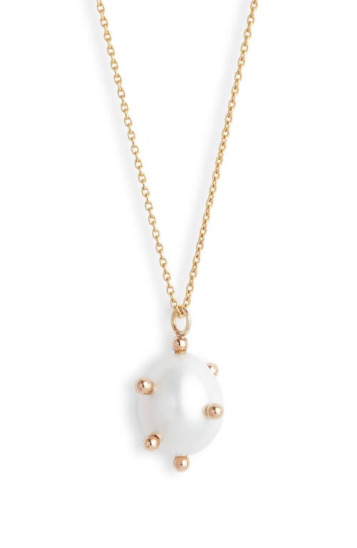 Shop Poppy Finch Bubble Cultured Pearl Pendant Necklace In Gold