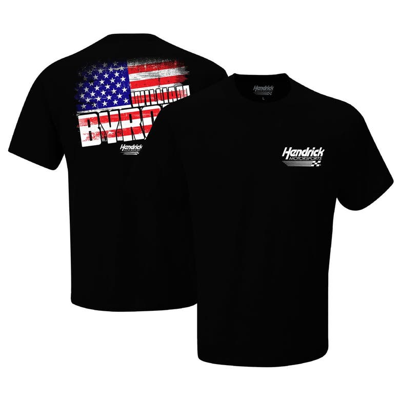 Hendrick Motorsports Team Collection Black William Byron  Flag T-shirt