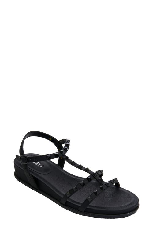 Nelina T-Strap Sandal in Black