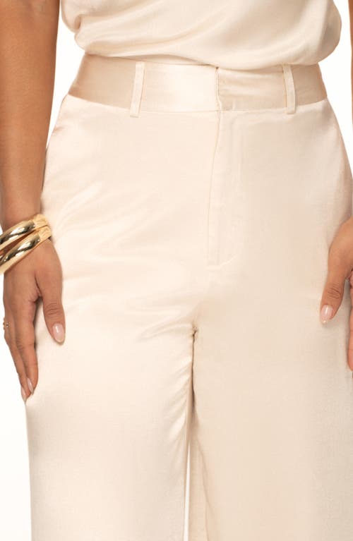 Jluxlabel Ever After Satin Pants In Champagne