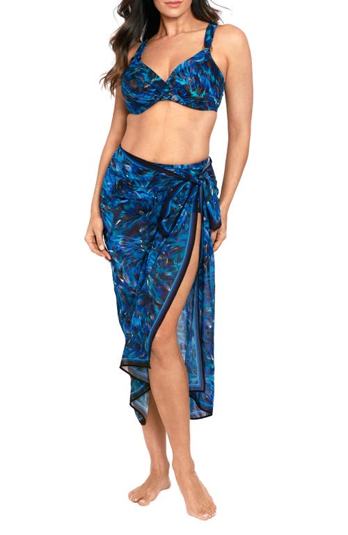 Miraclesuit® Fandango Scarf Cover-Up Pareo in Blue Multi