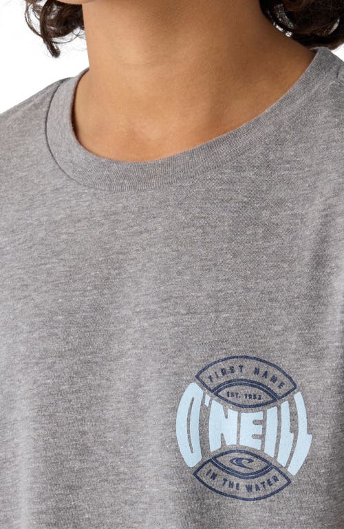 O'neill Kids' Coin Flip Graphic T-shirt In Heather Grey