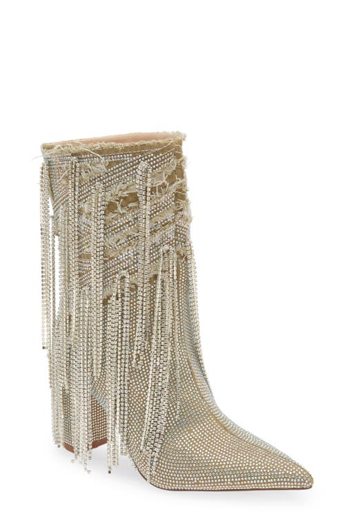 Relentless Pointed Toe Bootie in Silver