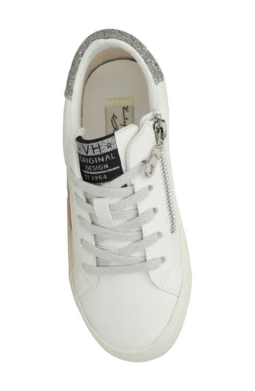 Shop Vintage Havana Kids' Layne Sneaker In White/pink/pop
