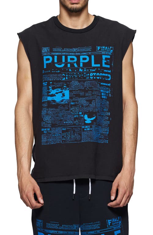 PURPLE BRAND Textured Jersey Sleeveless Muscle Tee at Nordstrom