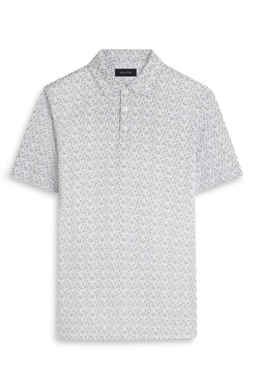 Shop Bugatchi Victor Ooohcotton® Wine Print Polo In Cement