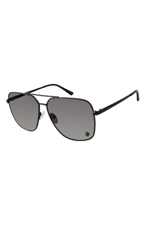 Shop Kurt Geiger London 61mm Gradient Navigator Sunglasses In Black/gray Gradient