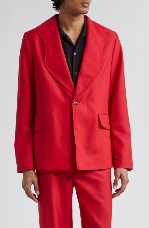 Séfr Peace One-Button Sport Coat in Red Wool at Nordstrom, Size Medium