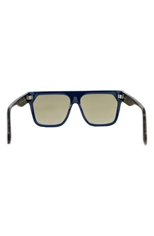 Shop Mita Sustainable Eyewear 59mm Square Sunglasses In Shiny Blue/shiny Demi