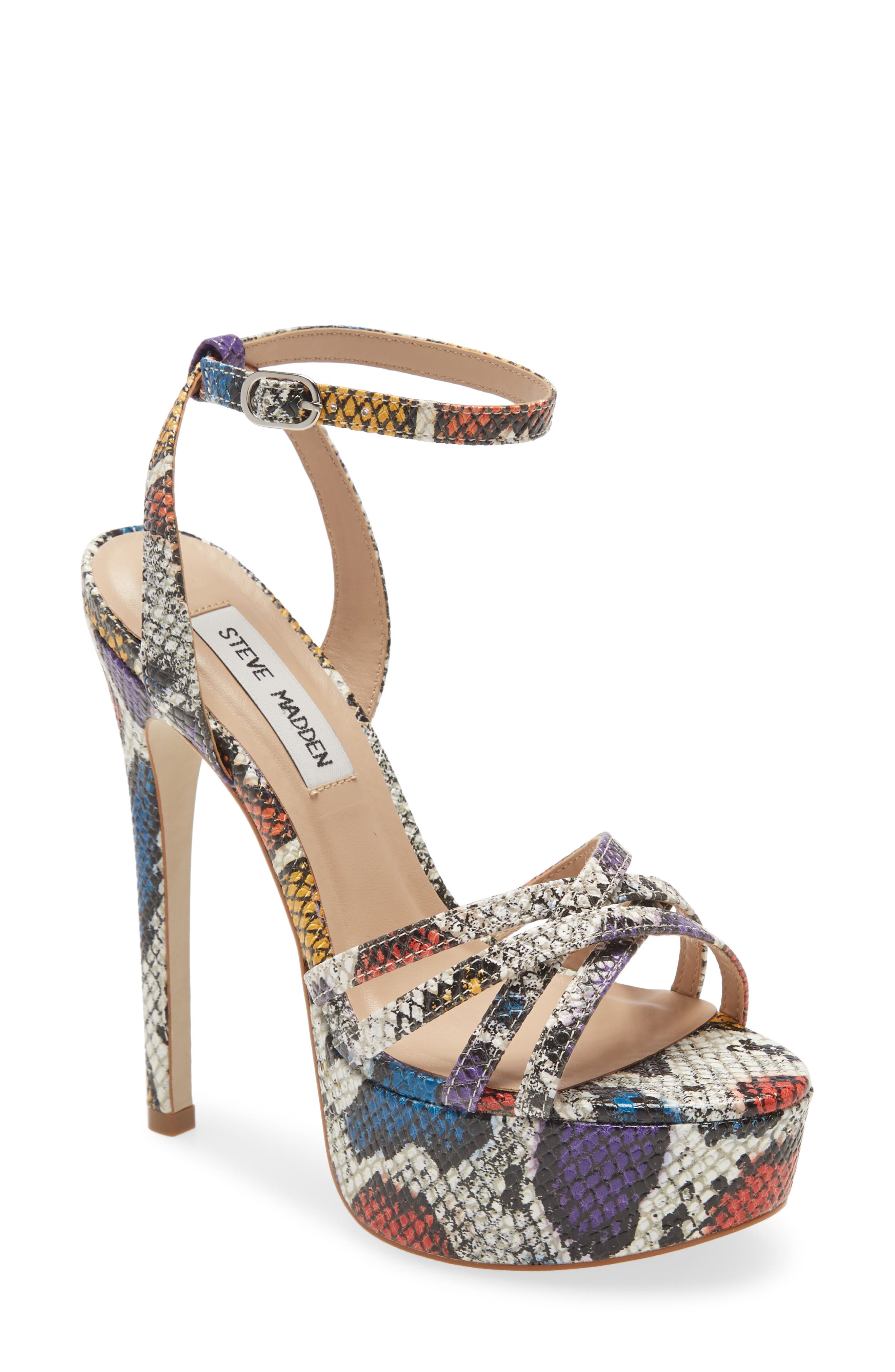 steve madden snakeskin platform sandals