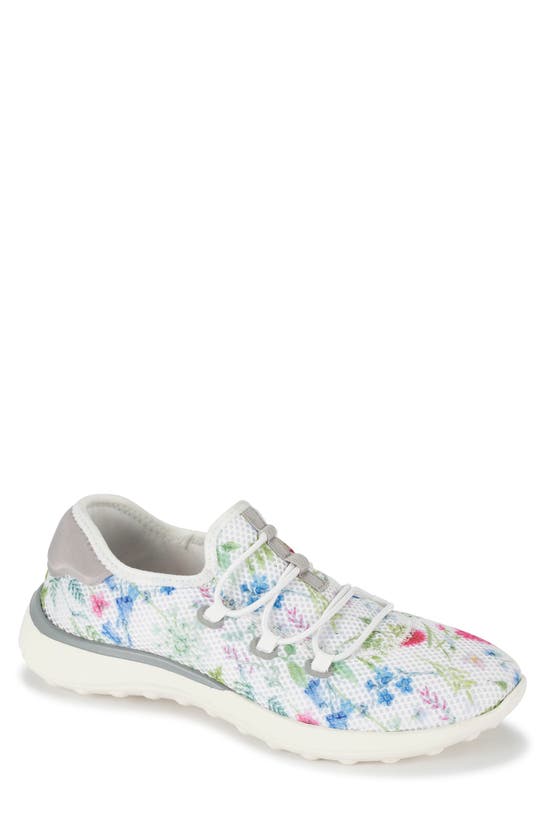 Baretraps Graciela Sneaker In White/ Multi Flower Print