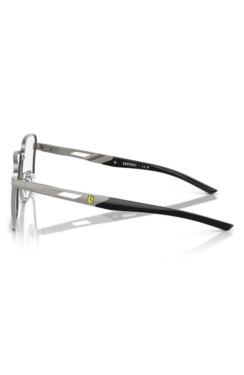 Scuderia Ferrari 56mm Square Optical Glasses In Gunmetal