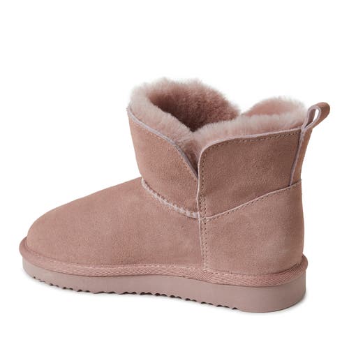 Dearfoams Kids' Fireside Bunbury Genuine Shearling Boot In Dusty Pink