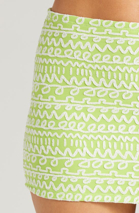 Shop Montce Cover-up Miniskirt In Lime Icing