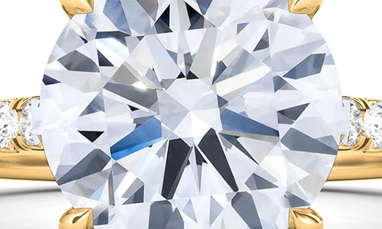 Hautecarat Everyday By Round & Pavé Lab Created Diamond 18k Gold Ring In 18k Yellow Gold