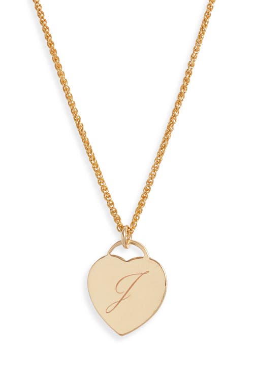 Shop Set & Stones Alice Initial Heart Pendant Necklace In Gold/j