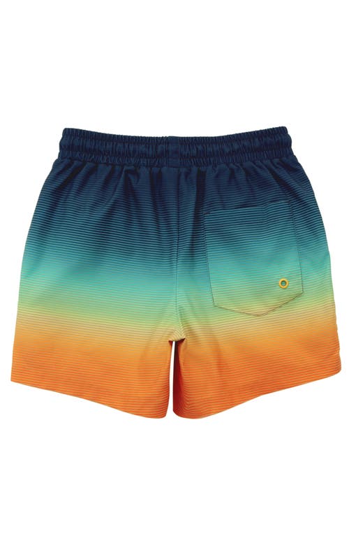 Rokka&rolla Kids' Compression Liner Swim Trunks Upf 50+ In Neon Stripe