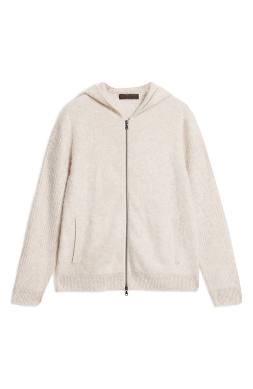 Shop John Varvatos Catherine Hooded Cashmere Zip Cardigan In Wheat