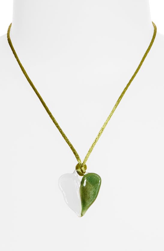 CAFE FORGOT X ALTERITA GLASS HEART PENDANT NECKLACE