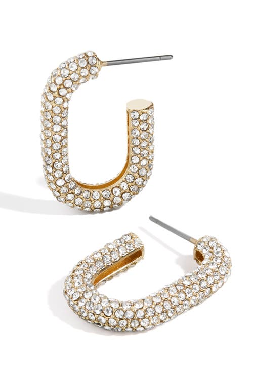 BaubleBar Pavé Oval Hoop Earrings in Gold at Nordstrom