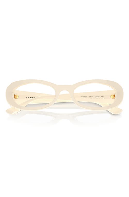 Vogue 53mm Oval Optical Glasses In Ivory