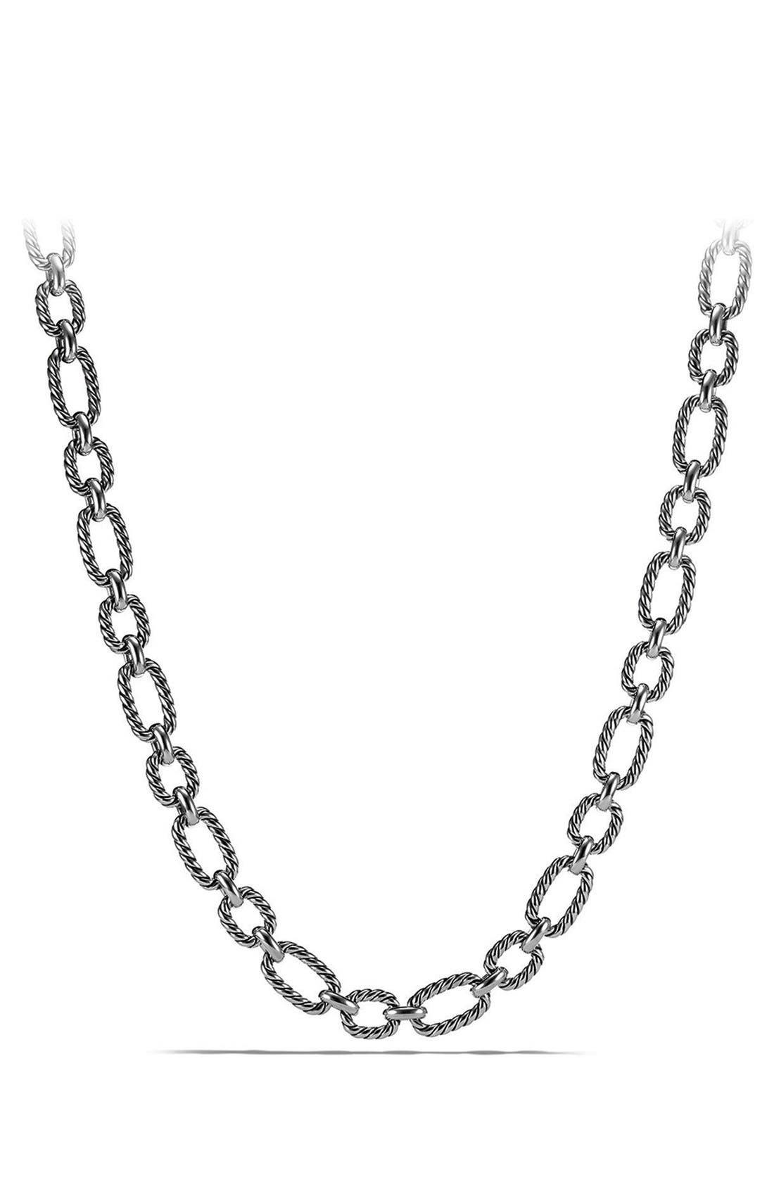 David Yurman Cushion Link Necklace With 