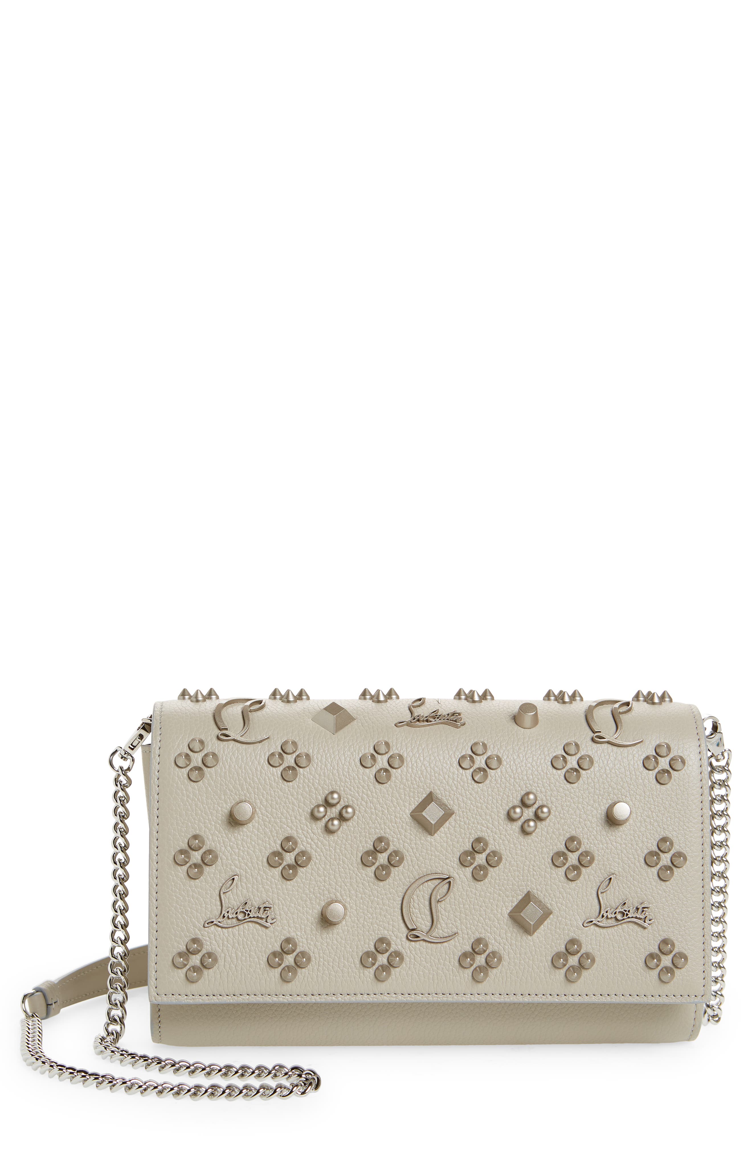 Christian Louboutin Loubi54 Envelope Flap Leather Wallet on Chain