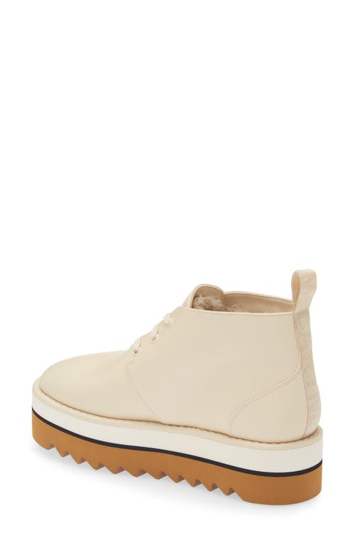 Shop Stella Mccartney Sneakelyse Platform Chukka Boot In 9200 Cream