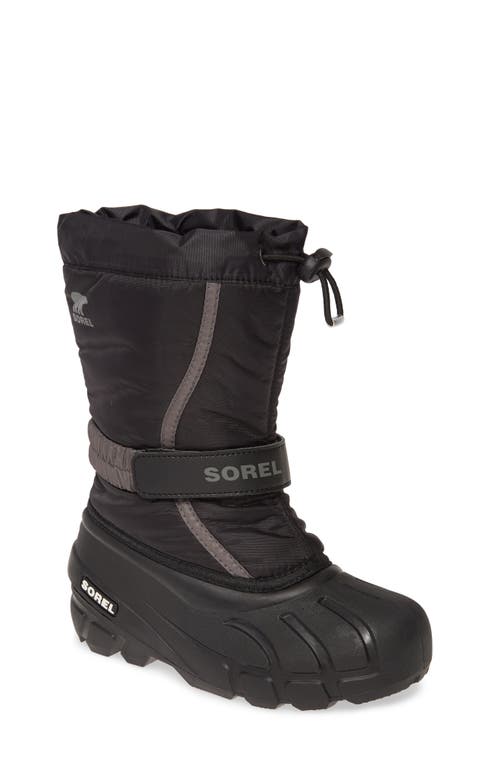 Sorel Kids' Flurry Weather Resistant Snow Boot In Black/city Grey