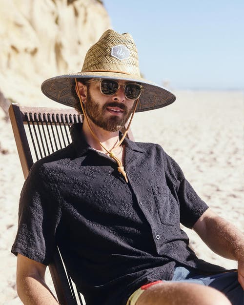 Shop Hemlock Nomad Straw Lifeguard Hat In Topography Map