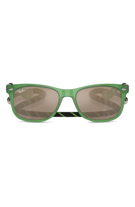 Ray Ban Kids' Junior Wayfarer 47mm Square Sunglasses In Green