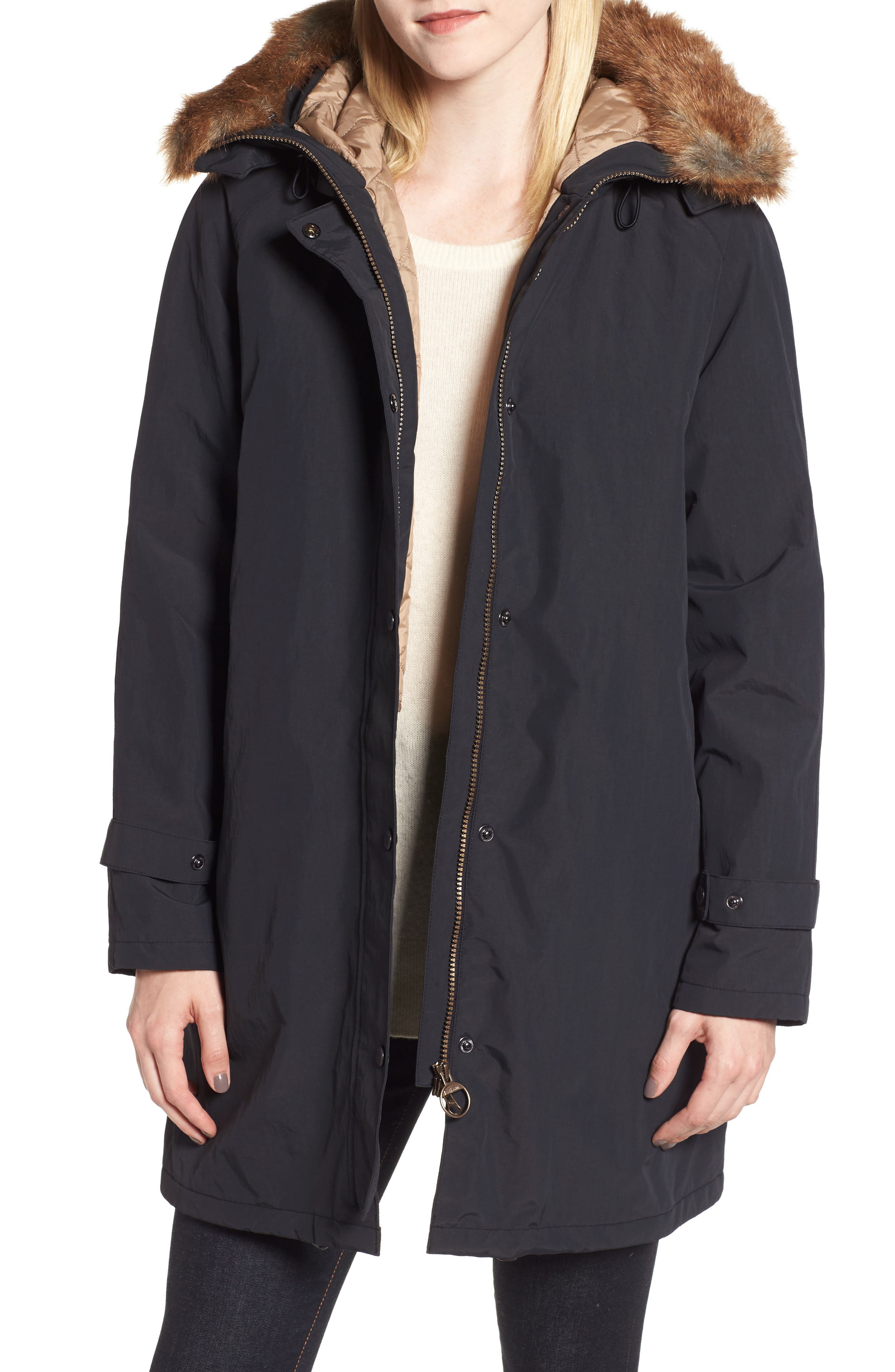 Barbour | Dexy Jacket with Faux Fur 