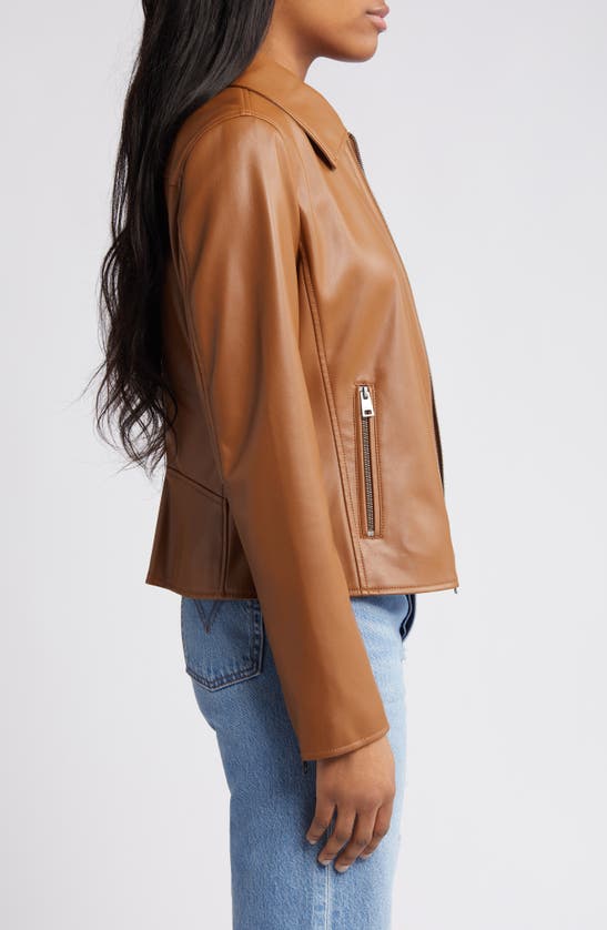 Shop Levi's Racer Faux Leather Jacket In Toffee