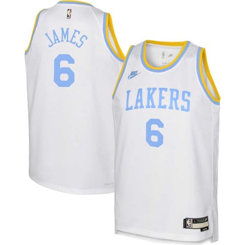 Nike Los Angeles Lakers NBA #6 Lebron James swingman youth jersey size  X-Large