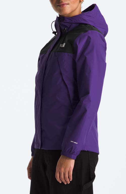 Shop The North Face Antora Jacket In Peak Purple/tnf Black