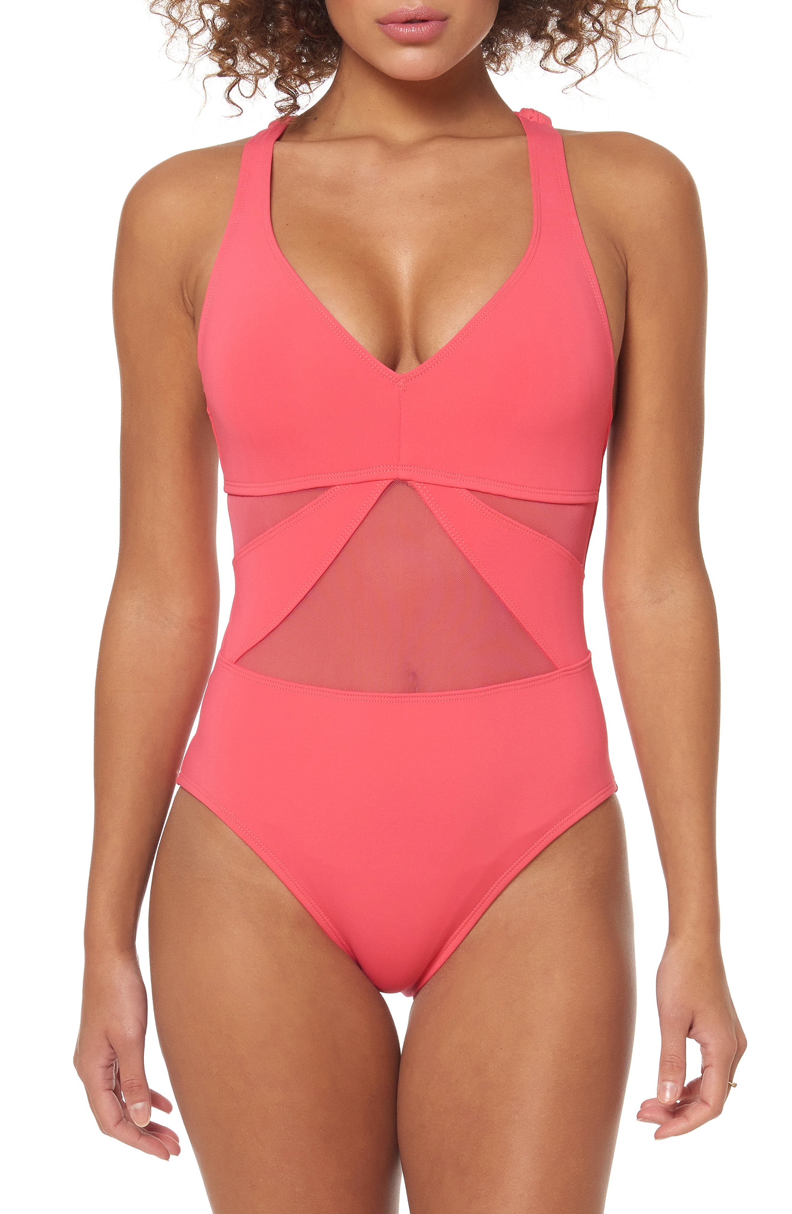 Bleu By Rod Beattie Strappy Back One-Piece Swimsuit, Red
