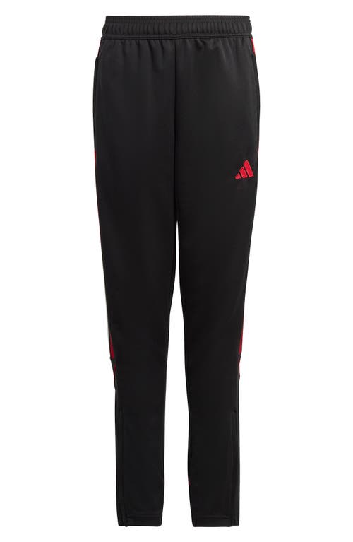 adidas Kids' Sportswear Tiro Recycled Polyester Track Pants in Black/Team Power Red