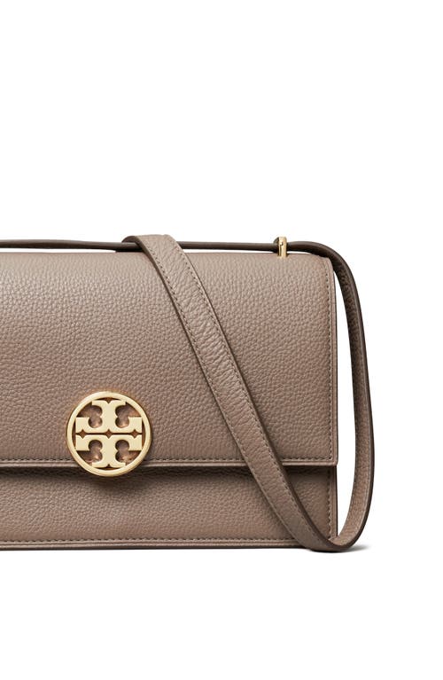 Shop Tory Burch Miller Leather Convertible Shoulder Bag In Portobello