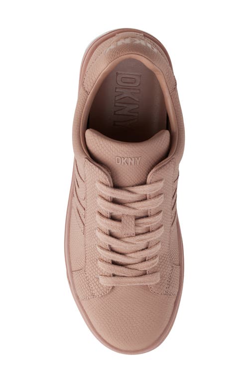 Dkny Abeni Lizard Embossed Sneaker In Blush