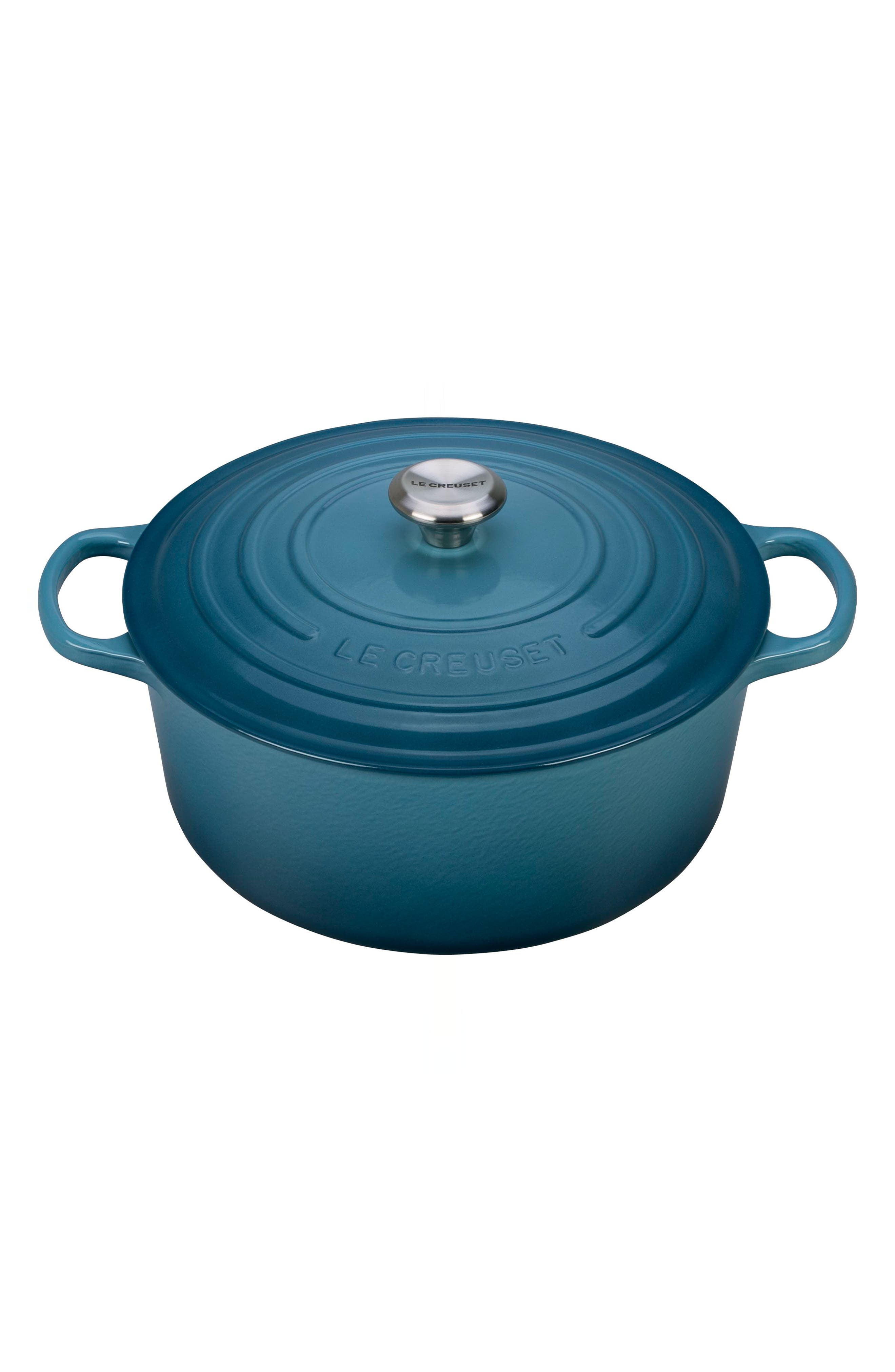 LE CREUSET,
                            Signature 9 Quart Round Enamel Cast Iron French/Dutch Oven,
                            Main thumbnail 21, color,
                            401