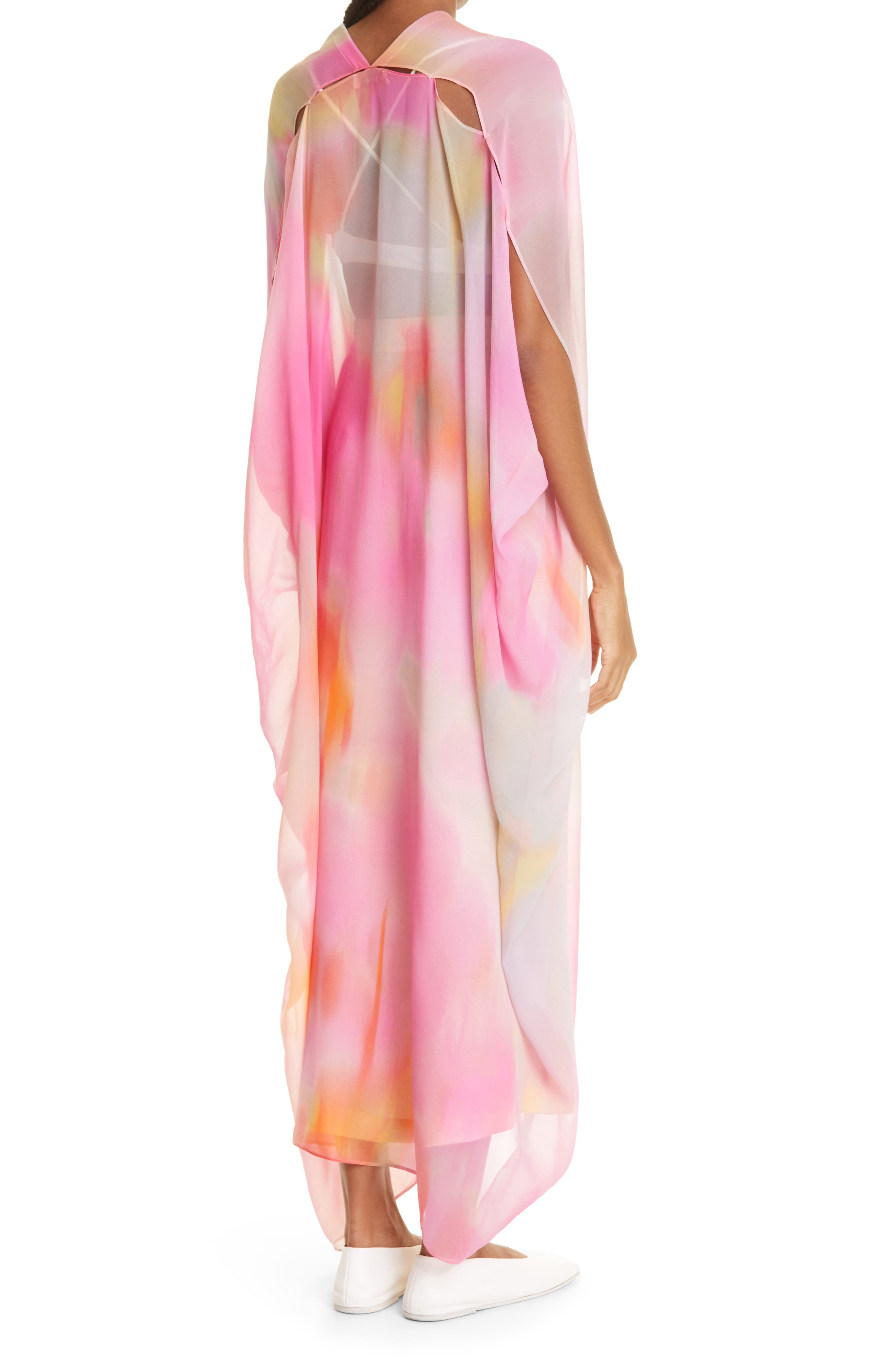 silk chiffon caftan