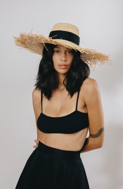 Shop Gigi Burris Millinery Hopeton Frayed Brim Raffia Sun Hat In Natural