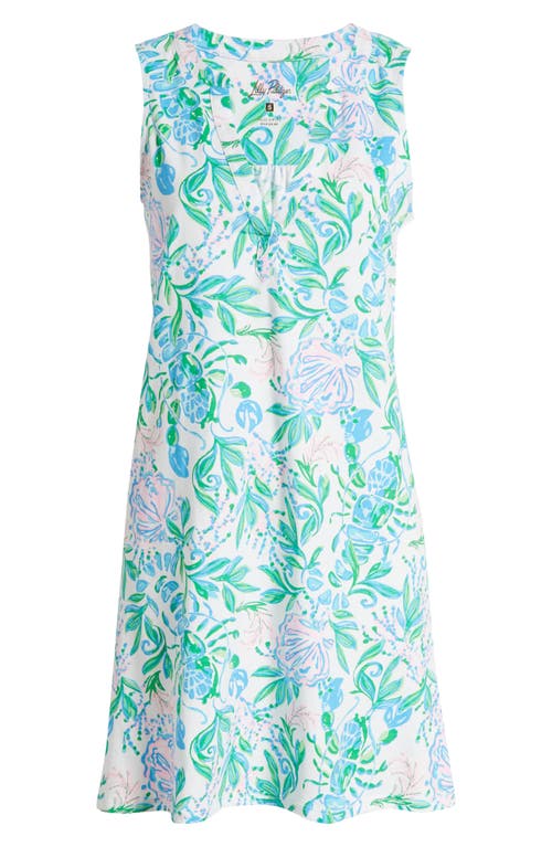 Shop Lilly Pulitzer ® Dev Floral Pima Cotton Dress In Resort White Just A Pinch