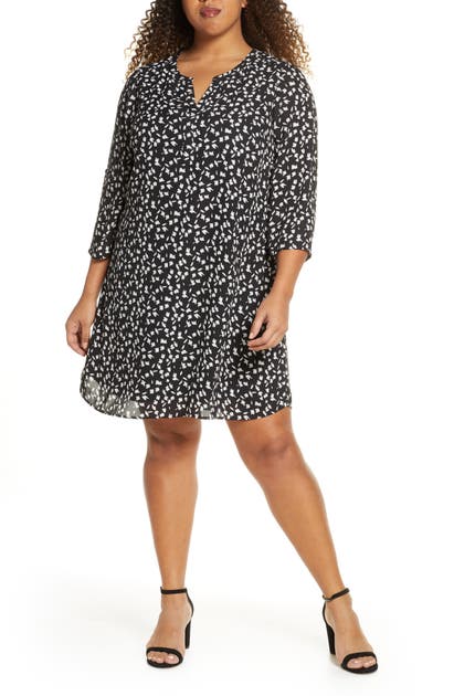 DANIEL RAINN PRINT SHIFT DRESS,DX51636PG4
