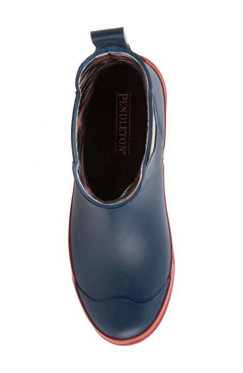 Pendleton Bridger Stripe Waterproof Chelsea Rain Boot In Navy